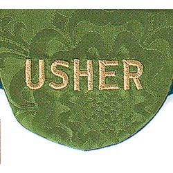 Green Usher Pocket Badge -Package of 4