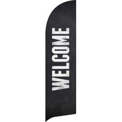 Welcome Slate Flag Banner