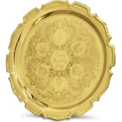 Happy Wedding Day Gift Tray - Brass