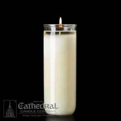 Cathedral Domus Christi 51% Beeswax 8-Day Glass Open Mouth Sanctuary L - Case of 12