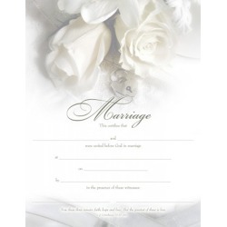 Certificate of Marriage Package of 6 - 8 1/2'' x 11''