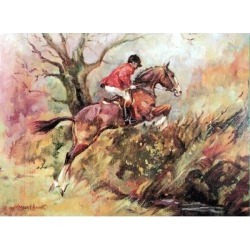 Well Over (Fox Hunting) Blank Greeting Cards - 6 Pack