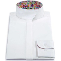 RJ Classics Prestige Show Shirt - Girls, White with Pink Owls