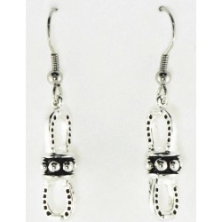 Western Edge Beaded Horseshoe Chain Earrings And Necklace Set