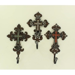 Cross Hook Set Wall Dcor - 3 Piece