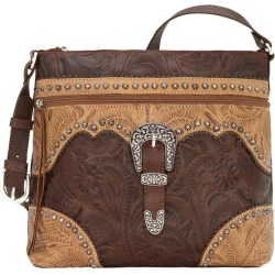 American West Saddle Ridge Zip Top Shoulder Bag