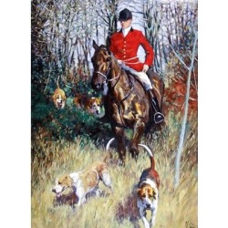 The Huntsman (Fox Hunting) Blank Greeting Cards - 6 Pack