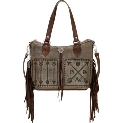 American West Convertible Cross My Heart Zip Top Bucket Tote