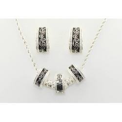 Western Edge Jewelry 3 Ring Filigree Crystal Jewelry Set