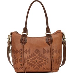 AMERICAN WEST Mystic Shadow Convertible Zip Top Bucket Tote - Tan