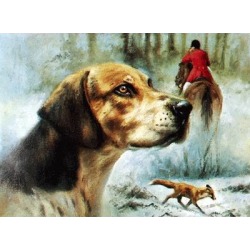 Huntsmans Pal (Fox Hunting) Blank Greeting Cards - 6 Pack