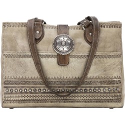 American West Trading Post Shopper Tote With Outside Pocket
