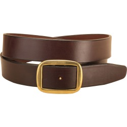 Tory Leather Square Conway Buckle Wide Belt