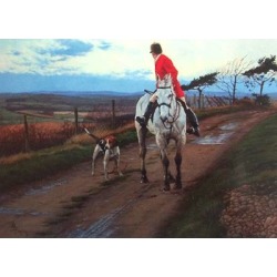 A Last Look Back (Fox Hunting) Blank Greeting Cards - 6 Pack