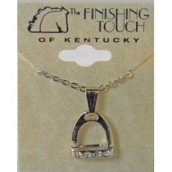 Finishing Touch Stirrup with  Stones Necklace