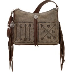 American West Cross My Heart Zip Top Shoulder Bag