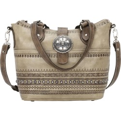 American West Trading Post Convertible Zip Top Bucket Tote
