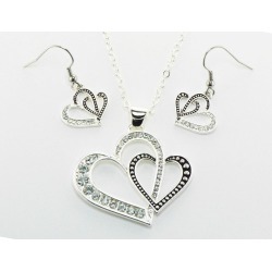 Western Edge Jewelry Double Heart Jewelry Set