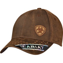Ariat Mens Velcro Offset Oilskin Cap