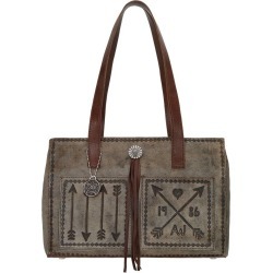 American West Cross My Heart Shopper Tote With Outside Pocket