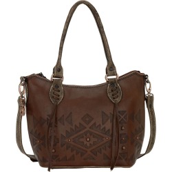 AMERICAN WEST Mystic Shadow Convertible Zip Top Bucket Tote - Chestnut Brown