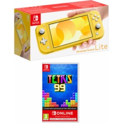 Nintendo Switch Lite Yellow with Tetris 99 and 12 Months Nintendo Switch Online for Switch