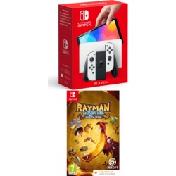 Nintendo Switch - White (OLED Model) + Rayman Legends for Switch