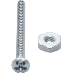 TORNILLO PARA MÁQUINAS 1-1/2 PULGADAS PLATA 8 PIEZAS