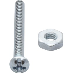 TORNILLO PARA MÁQUINAS 1-1/4 DE PULGADA PLATA 10 PIEZAS