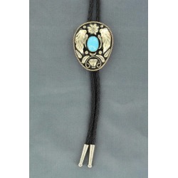 Double S Leaf Bolo Tie