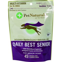 Pet Naturals of Vermont Daily Best Senior Xl Dog Multivitamin Supplement