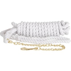 Direct Equine Round Cotton Lunge Line with Chain and Snap