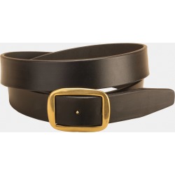 Tory Leather Square Conway Buckle Wide Belt