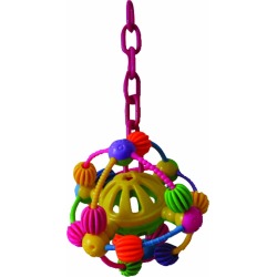 Happy Beaks Space Ball On A Chain Happy Bird Toy