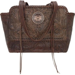American West Annies Secret Zip Top Tote With Secret Compartment