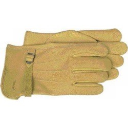 6 Pair of Grain Leather Work gloves with Wrist Buckle