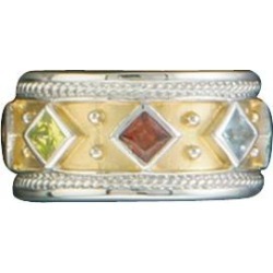 Kelly Herd .925 Sterling Silver Yellow Multi Stone Ring