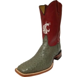 Nocona Boots Men's WSU Full Quill Ostrich Cowboy Boots