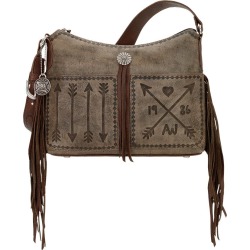 American West Cross My Heart Zip Top Shoulder Bag