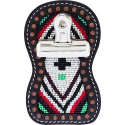 Weaver Diamond Beading Leather Show Number Holder With Clip