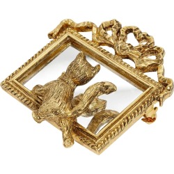 1928 Jewelry Curious Kitty Cat Mirror Frame Pin found on Bargain Bro Philippines from horseloverz.com for $42.00
