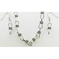 Western Edge Beaded Horseshoe Chain Earrings And Necklace Set
