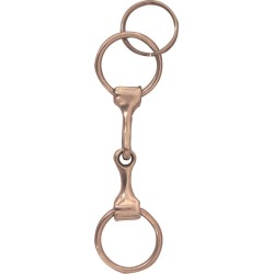 Loose Ring Snaffle Bit Key Chain With Split Ring