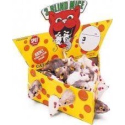Cheesebox 24Pc Mice Display Cat Toys