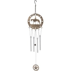 Tough-1 Wind Chime With Equine Motif - Western Pleasure