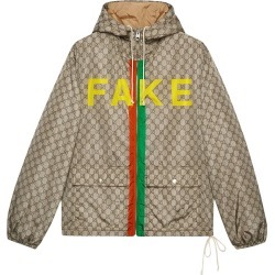 Gucci Fake/Not print GG nylon jacket