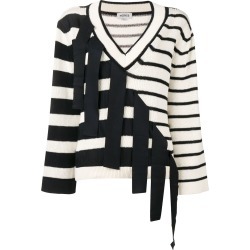 Monse V-neck falling stripes jumper