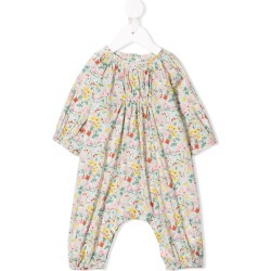 Bonpoint floral-print onesie - Green