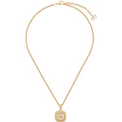 Christian Dior Vintage 1980s logo motif pendant necklace - Gold