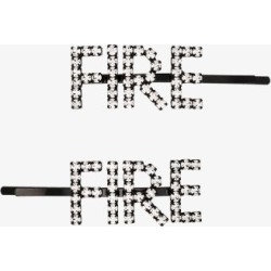 Ashley Williams Womens Multicolour Silver Tone Fire Crystal Hair Pins